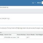 Adıma Tescilli Araç Sorgulama